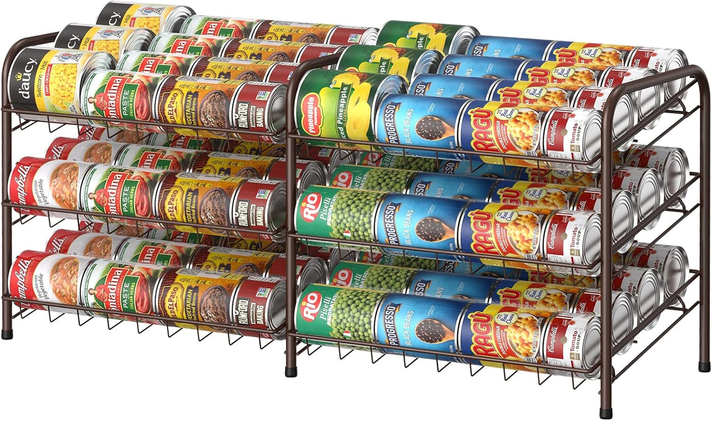 Organiz. latas 3 niveles capacidad 72 latas despensa