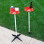 Soporte bebidas al aire libre set 2 rojo/blanco con estacas