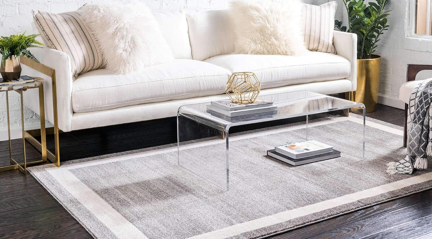 Alfombra Maria 2'2"x3'1" rectangular gris/marfil