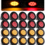 Luces marcador LED redondas 2" 10 ámbar rojas remolque