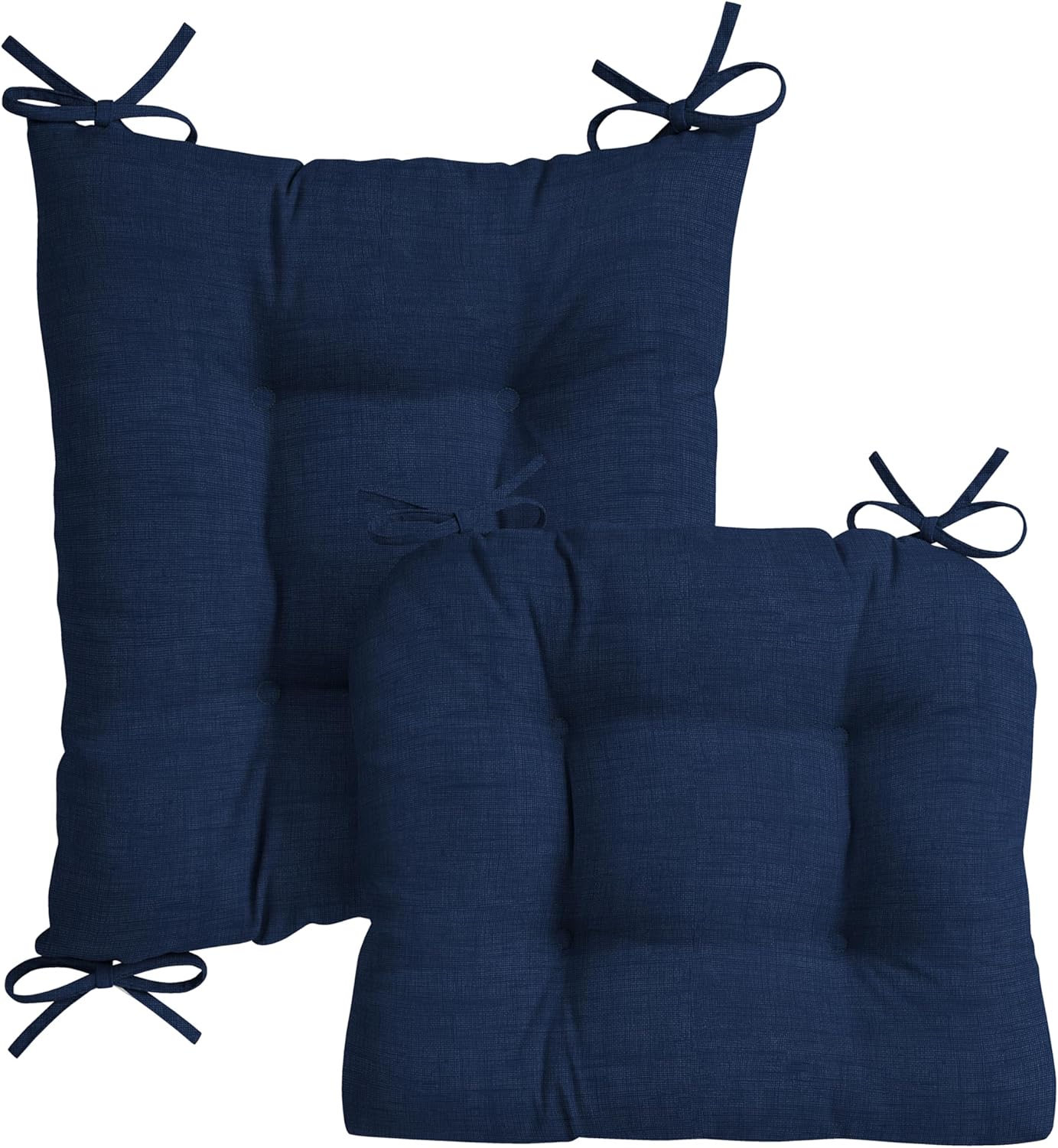 Set cojines felpa sillas mecedoras 18x20pulg azul