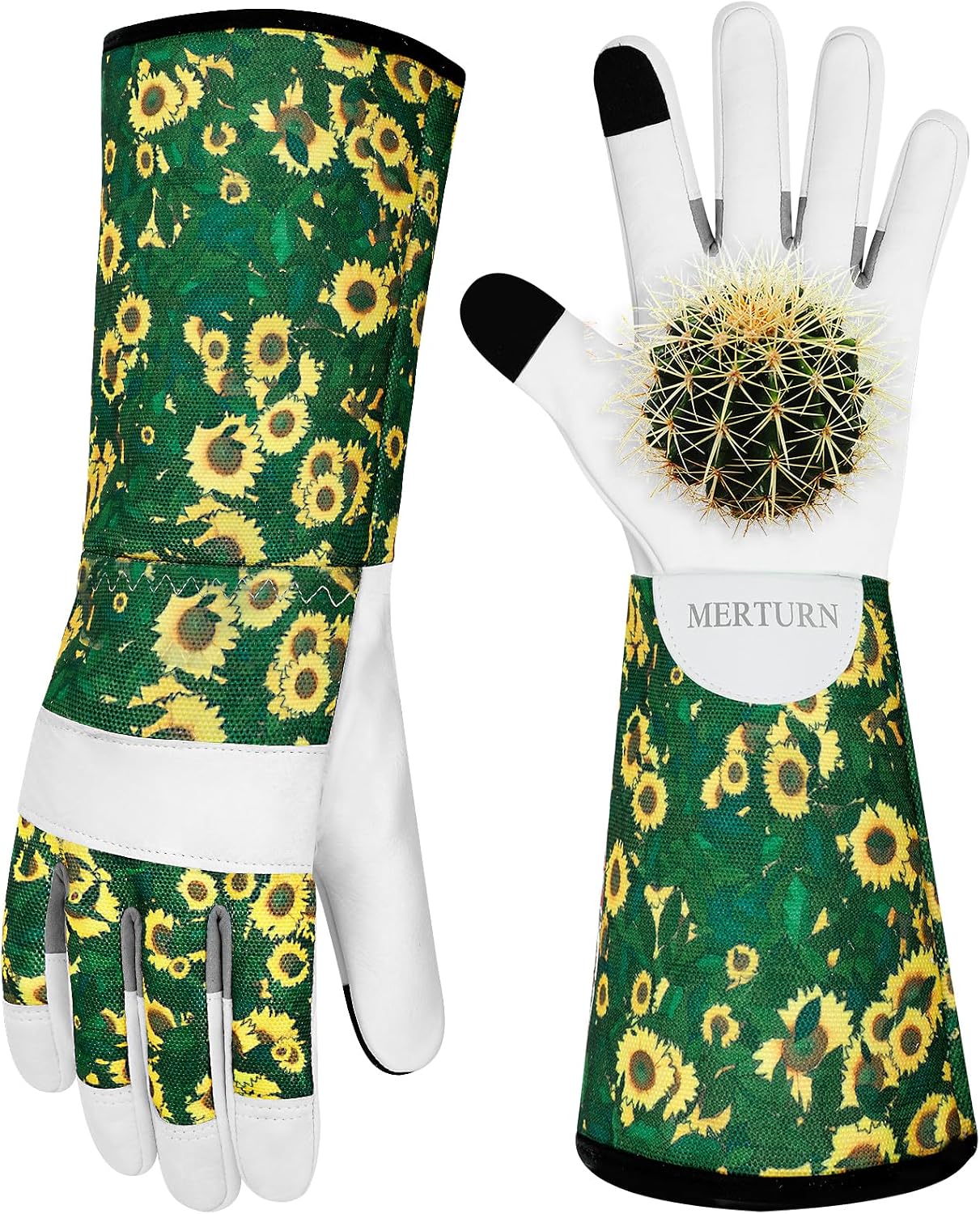Guantes jardinería cuero largo mujer a prueba espinas