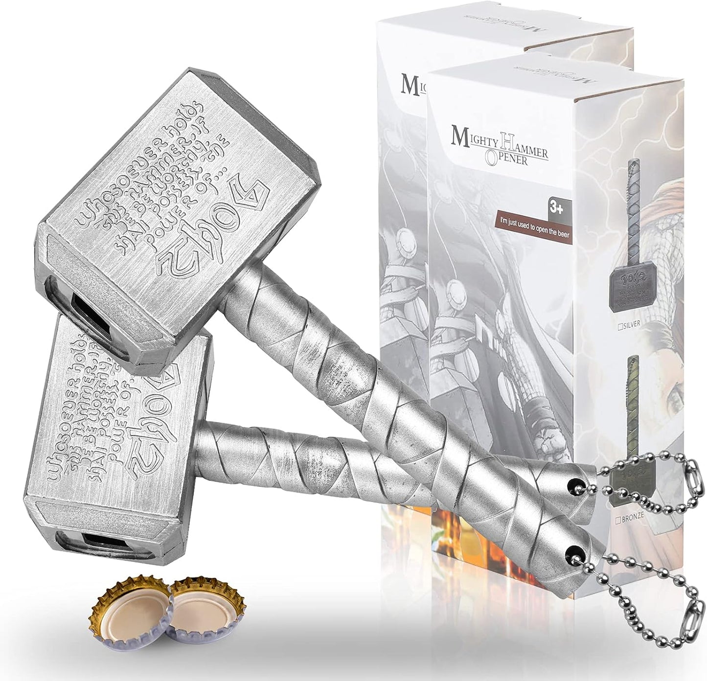 Abrebotellas plateado 2 en 1 regalo hombre