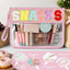 Bolsa viaje snacks maquillaje chenilla con parches impermeable