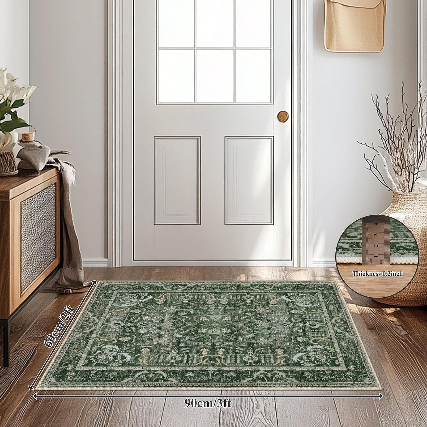 Alfombra entrada 2x3ft antideslizante lavable