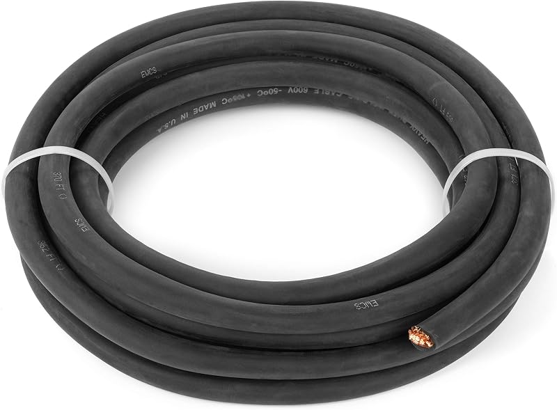 Cable soldadura flexible 4/0 cobre 600V color negro