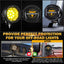 Fundas luz LED 4" negro 2uds cubierta redonda impermeable
