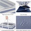 2 Cestas Lavandería Impermeable 100L Plegable Azul