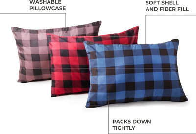 Almohada campamento lavable cuadros zorro