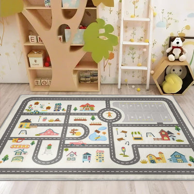 Alfombra set carretera 4x6ft lana sintética antiderrap