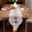 Caminos mesa blanco patrón flores vintage 12x48pulg