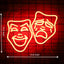 Máscara teatro decoración sala cine comedia tragedia