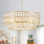 Lámpara araña cristal 24" 8 luces dorado sala comedor
