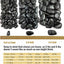 Rocas negras pulidas 5lb para macetas y jardín