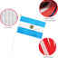 25 Banderas Argentinas con Poste 11.8pulg 5.5x8.2pulg Eventos