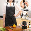 Delantal cocina ajustable con peto 2 pzas 2 bolsillos