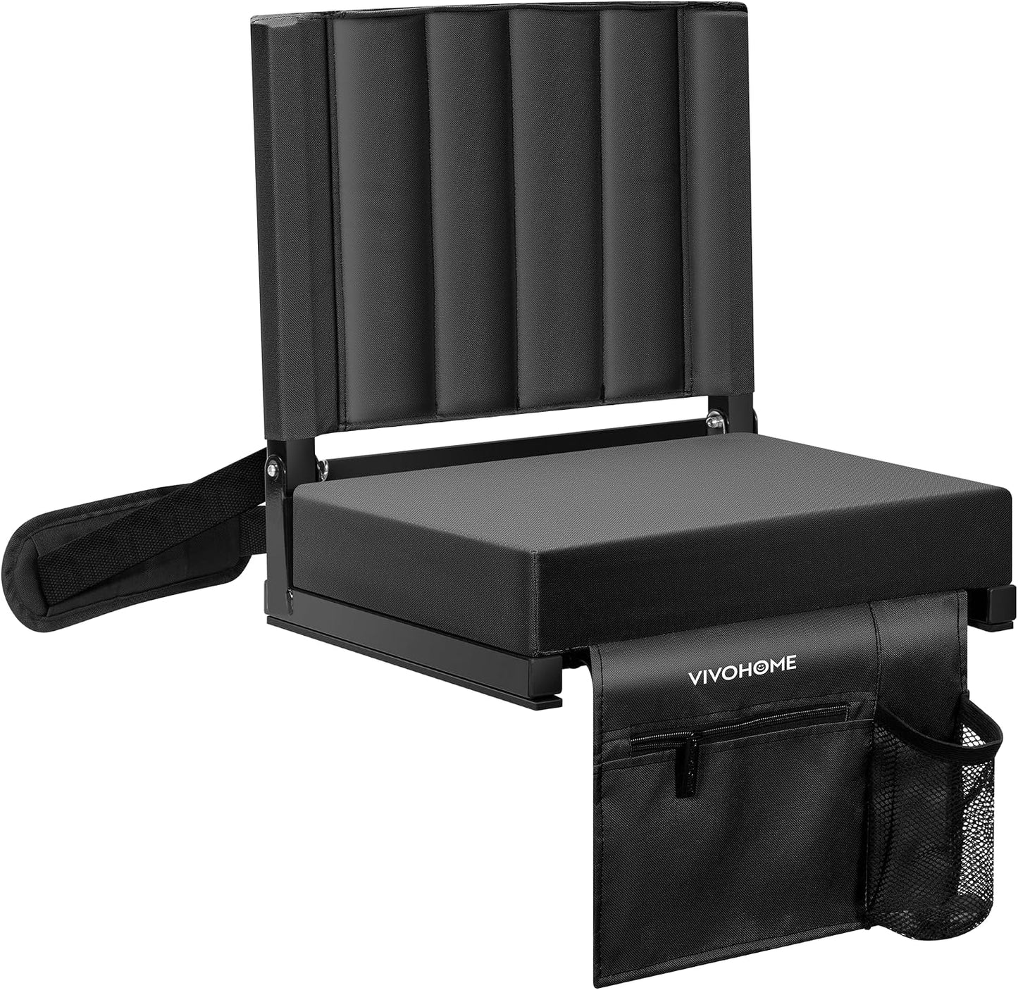 Silla portátil para eventos con respaldo y soporte bebida