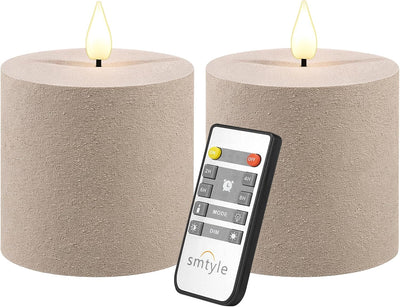 Lámpara LED texturizada 3x3pulg acabado arena con control remoto
