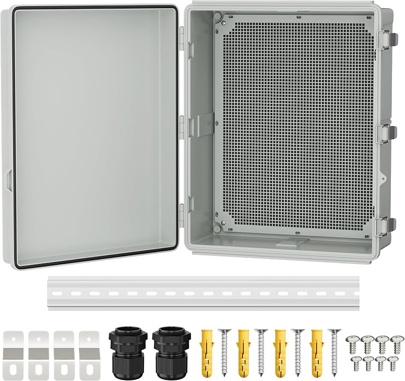 Caja eléctrica intemperie 19.7x15.7x7.9 ABS con DIN Rail