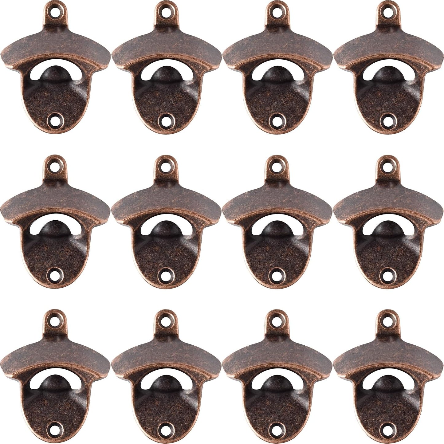 12 Pzas Abrebotellas Cobre Antiguo Montaje Pared Inox