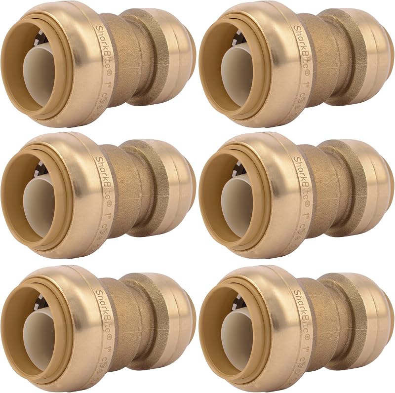 Acoplamiento reductor 1/4x1/2" latón 6 Pzas