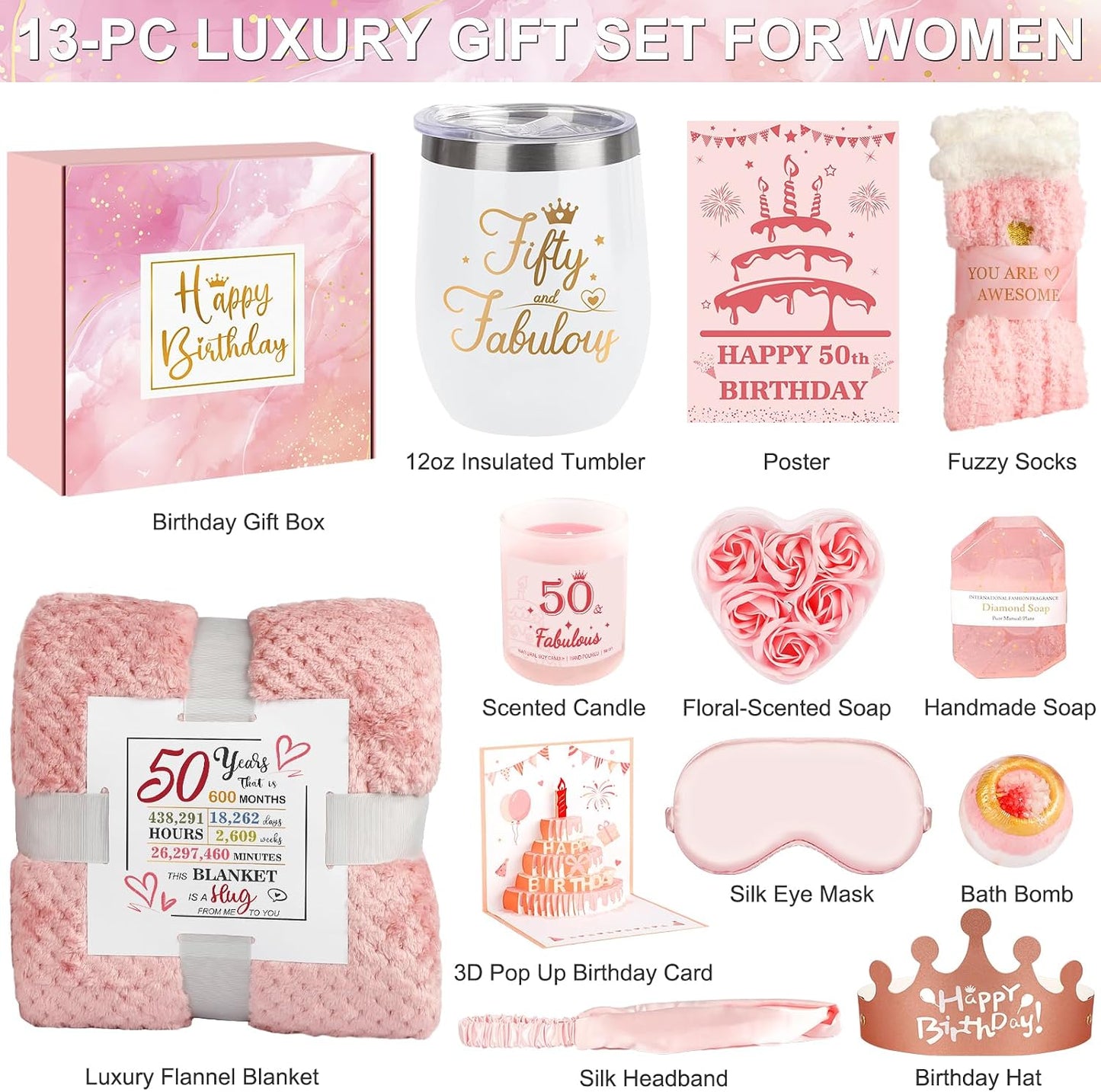 Kit spa relajante 50 cumpleaños mujer madre esposa