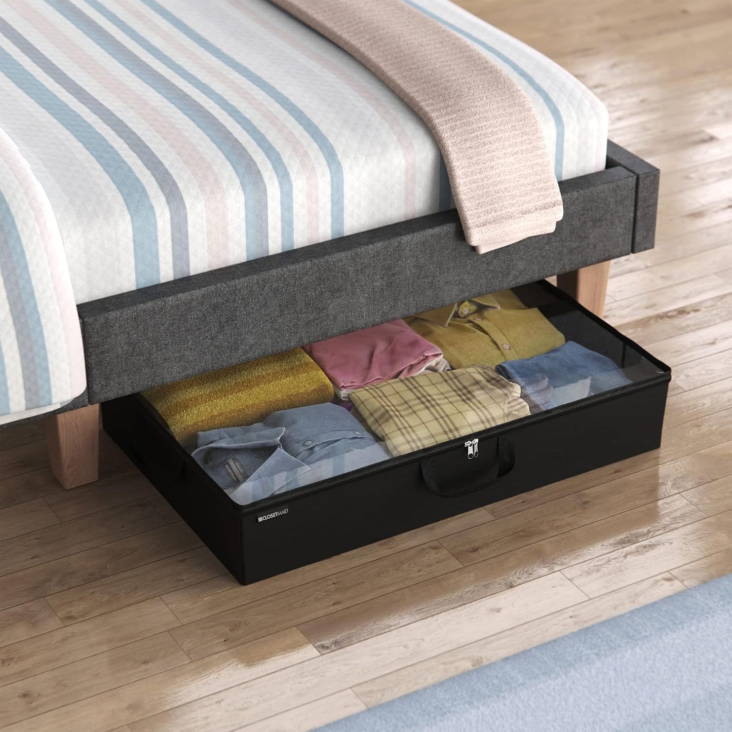 Bolsa almacenamiento cama plegable con cremallera y ventana