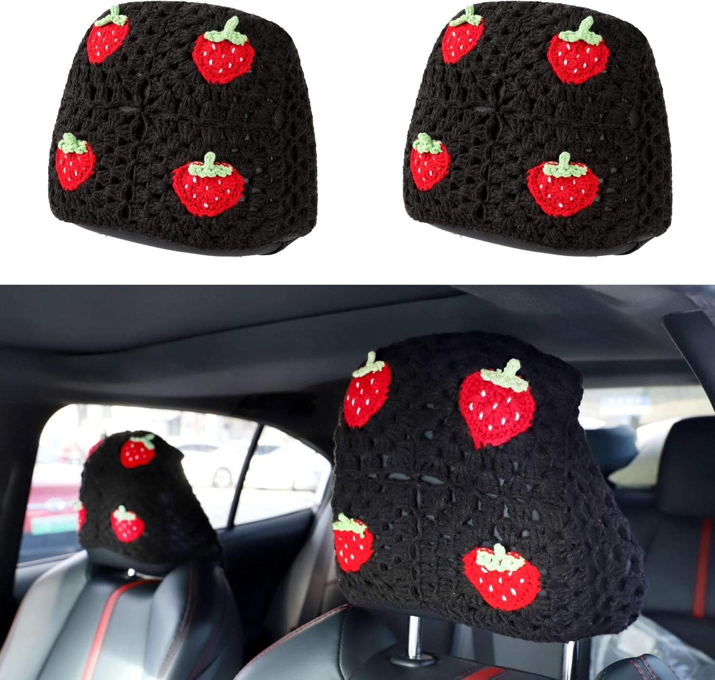 2 Pzas Funda Reposacabezas Ganchillo Estilo Boho Coche