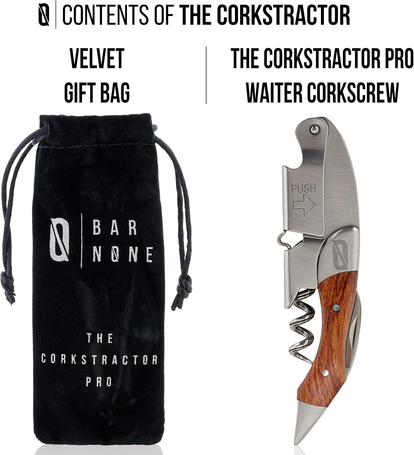 Sacacorchos de vino profesional con llave y cortador