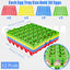 Pack 12 bandejas plástico huevos 30 celdas apilables 4 colores