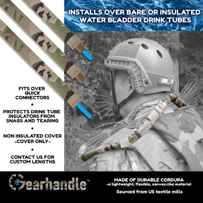 Pack hidratación militar con funda tubo bebida