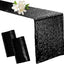 2 Caminos Mesa Lentejuelas Negras 12x72pulg Brillantes Fiesta