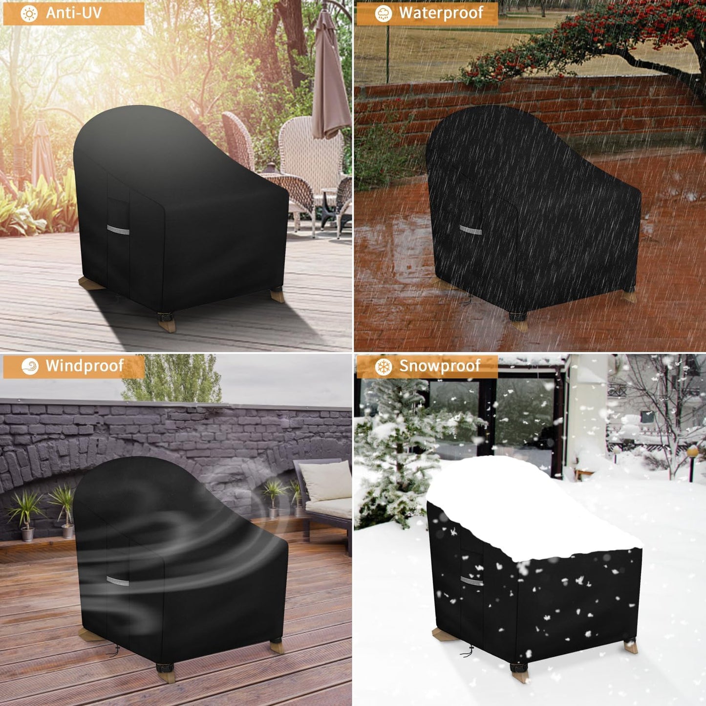 Fundas sillas Adirondack impermeables tela Oxford 32x34"