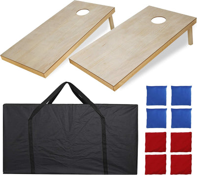 Set cornhole reglamentario madera 2 tableros 8 bolsas viaje