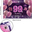 Decoraciones cumpleaños número 99 para niña pancarta rosa