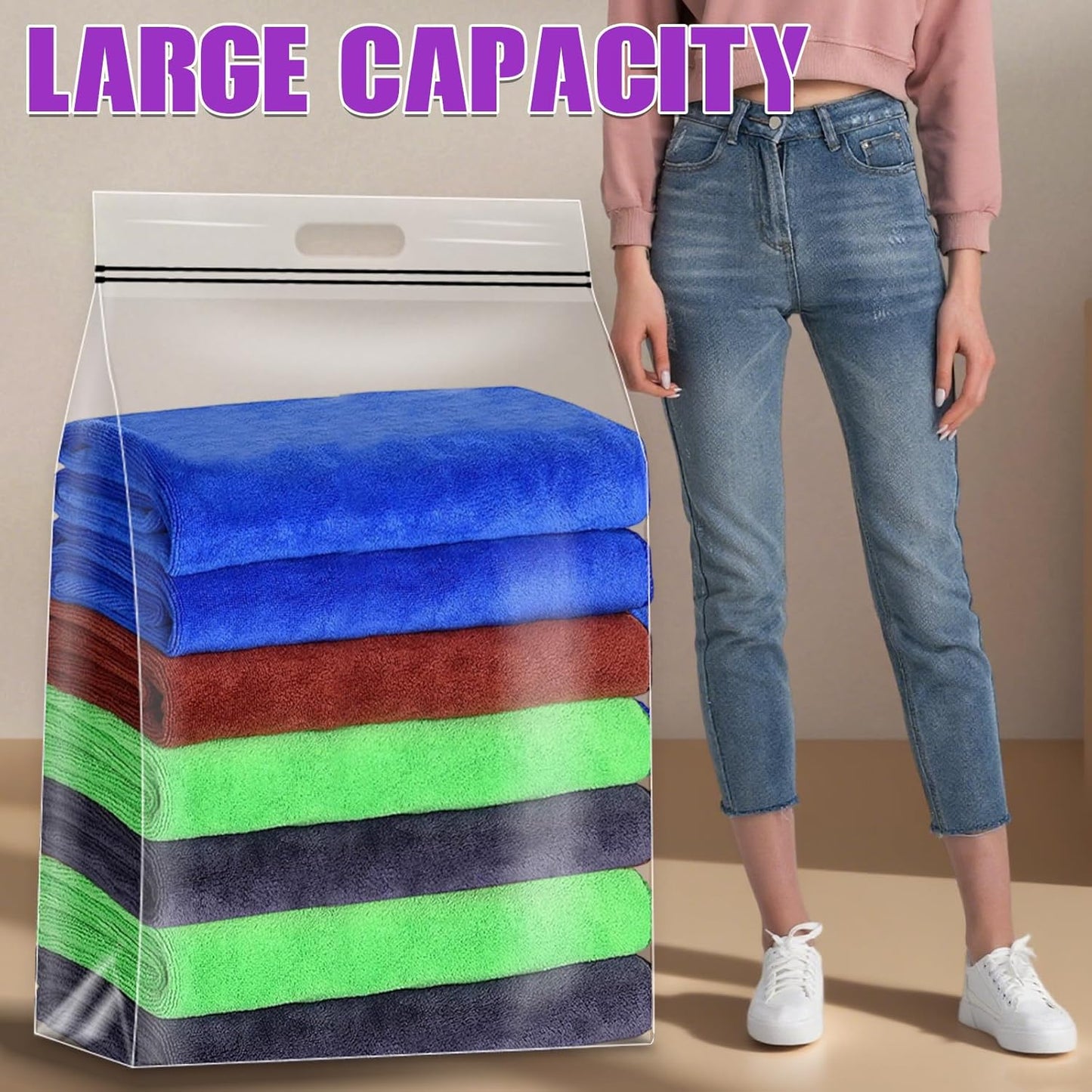 Bolsas almacenamiento 25gal 35x24 transparentes resellables