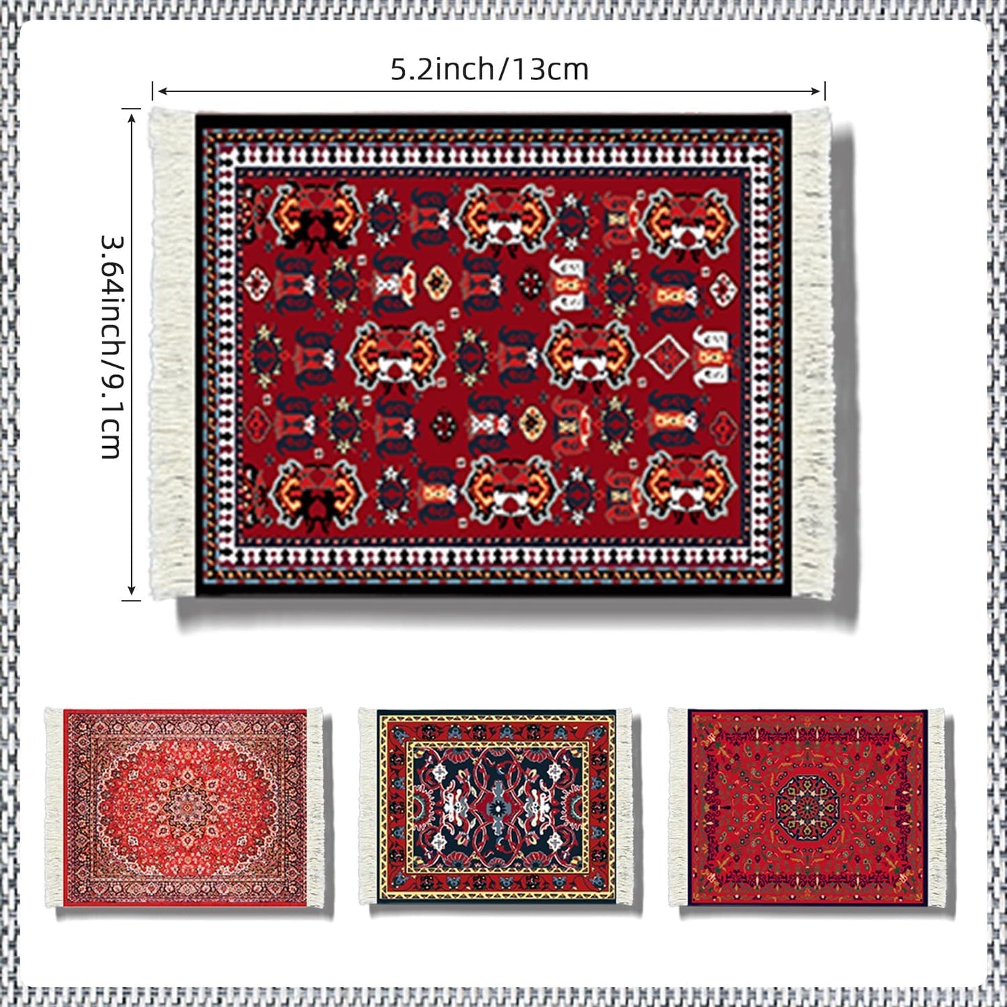 Juego posavasos estilo oriental absorbente para mesa café
