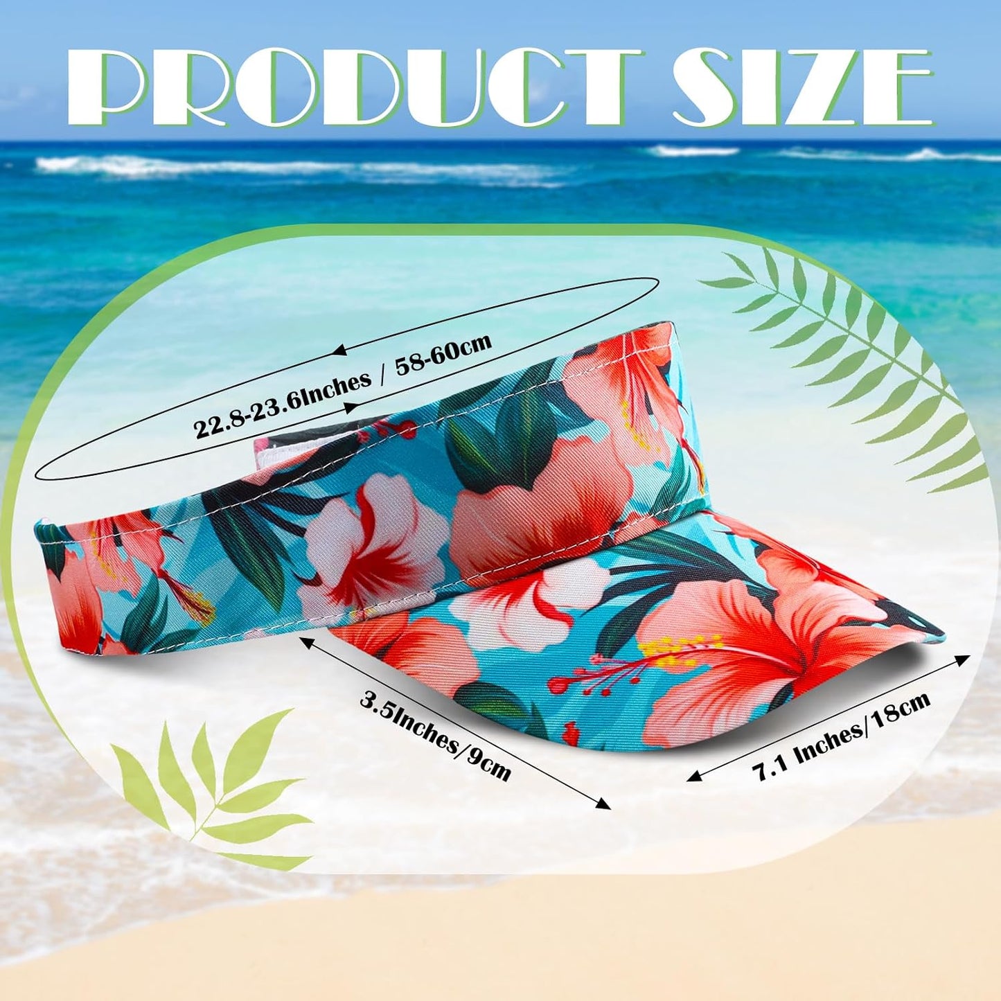 4 Pzas Sombrero Hawaiano Ajustable Playa Verano