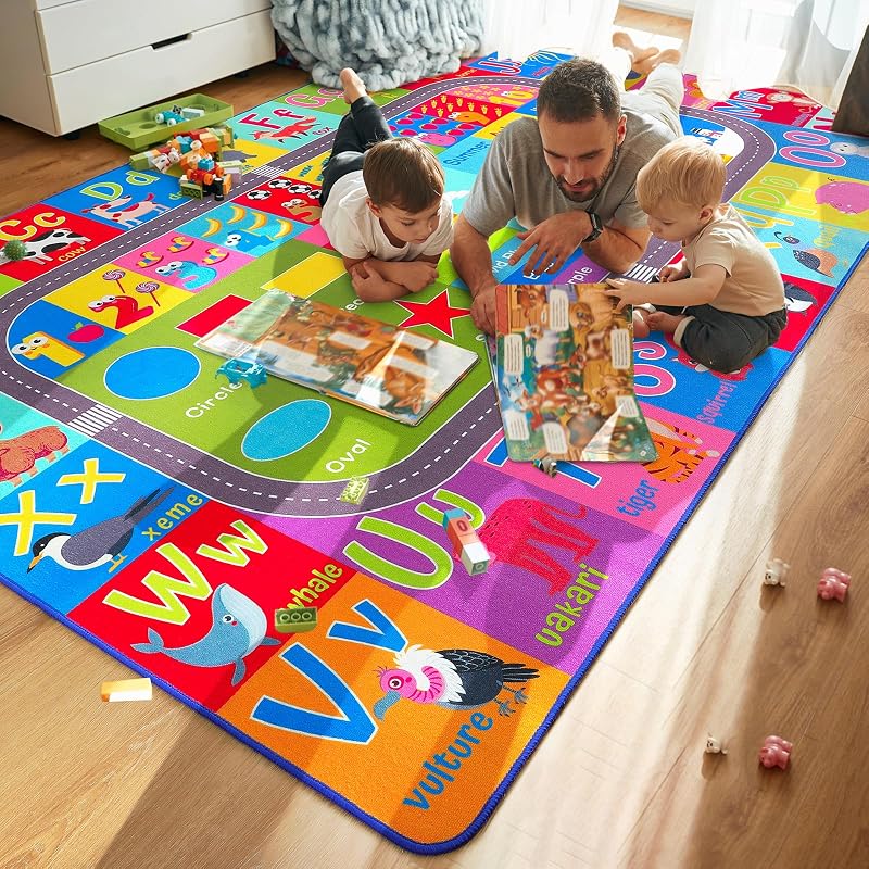 Alfombra educativa infantil 8x10ft para aprender