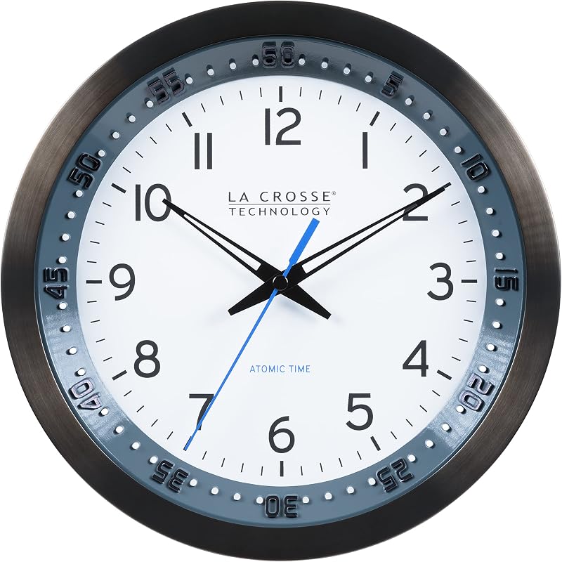 Reloj pared atómico metal 10pulg