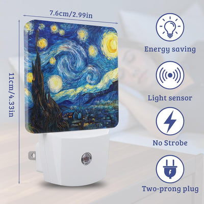 Luz Nocturna Estrellada Sensor Automático para Hogar Niños