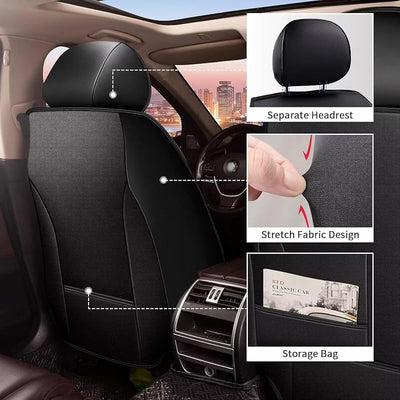 Fundas asiento VW Taos 22-26 cuero sintético negro