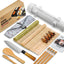 Kit fabricación sushi con bazuca esteras bambú palillos y cuchillo