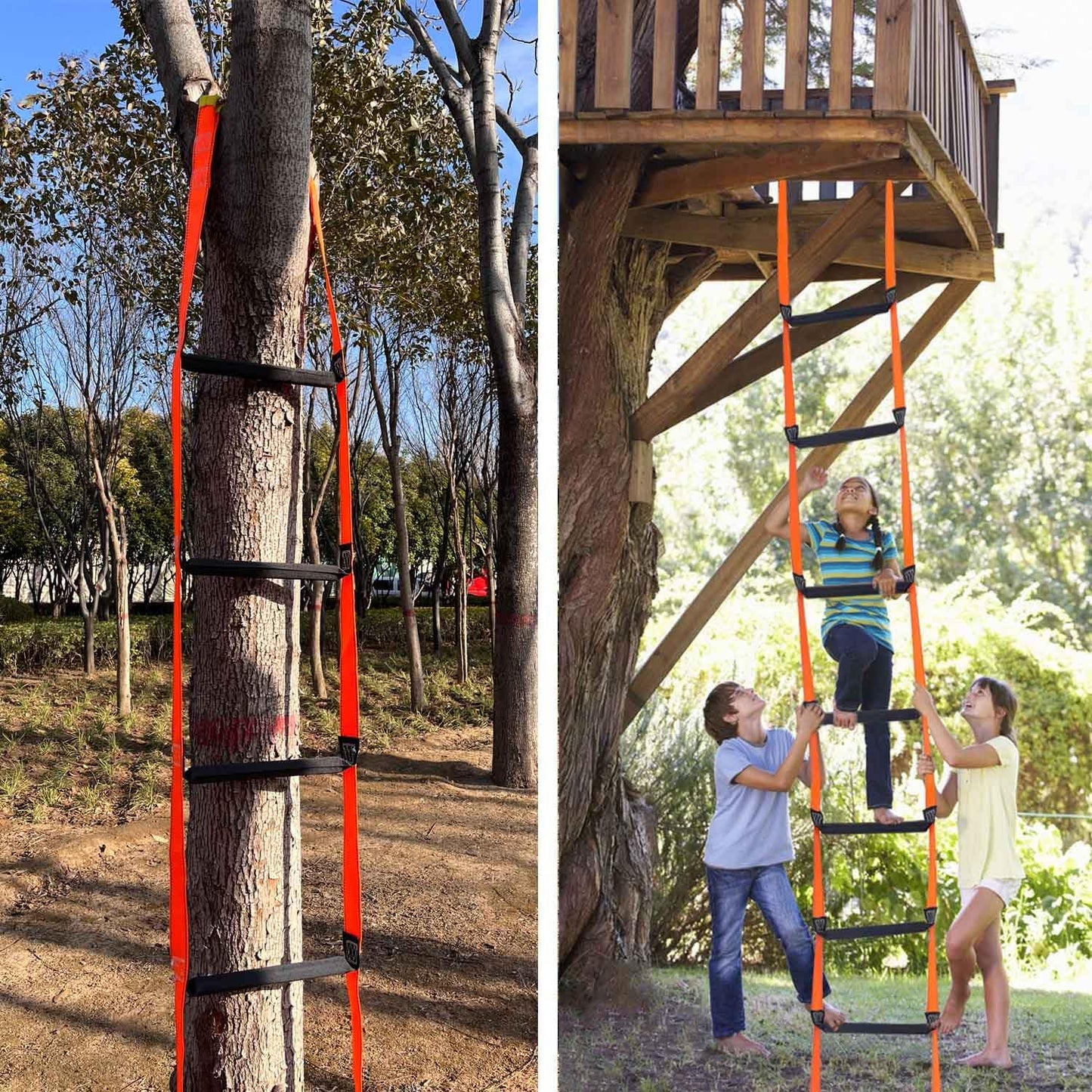 Escalera de emergencia 16.7ft con 2 ganchos para 2-3 pisos