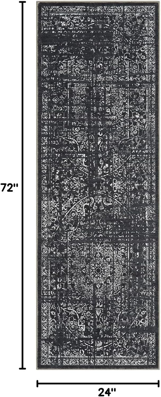 Alfombra pasillo 2x6" color negro antiderrap suave