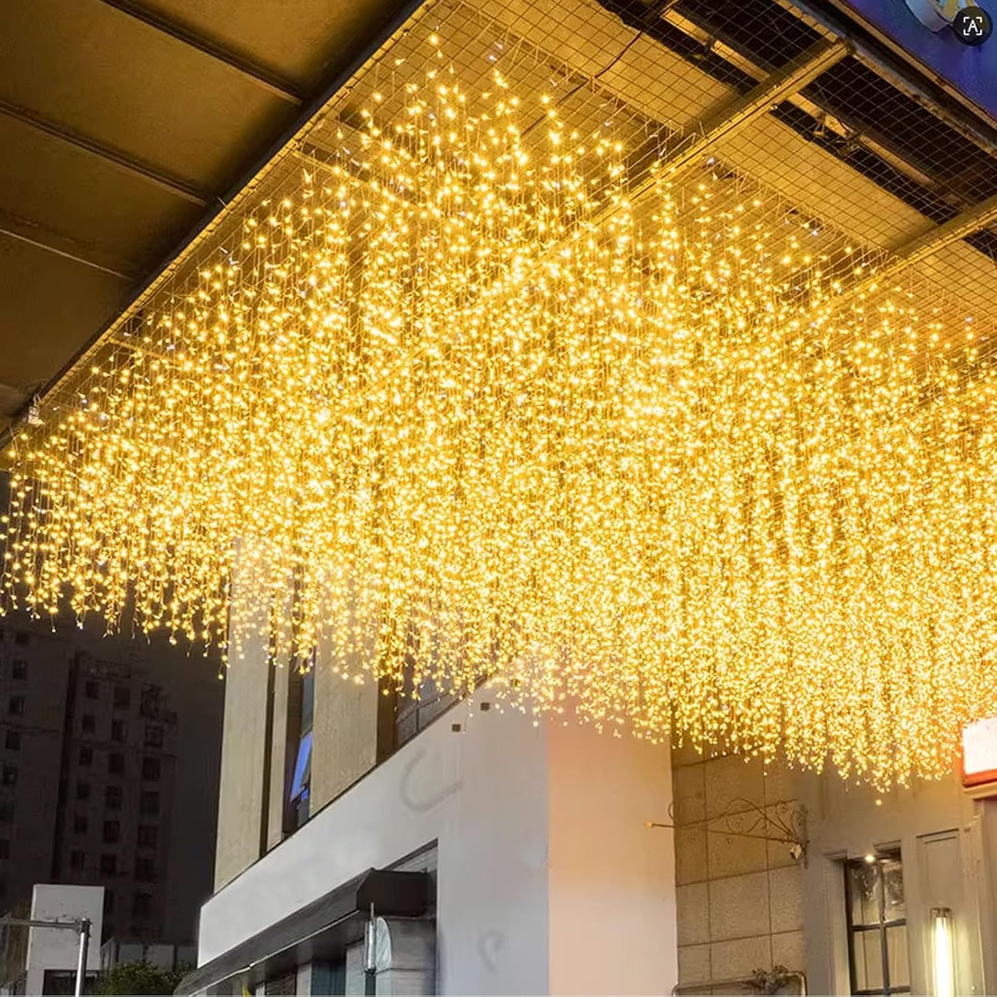 Luces LED carámbano 16.4ft 216 luces 8 modos para Navidad
