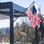 Mástil bandera 5ft acero inox ajustable negro