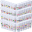 48 Vasos Plástico Multicolor con Tapas Regalo Profesores
