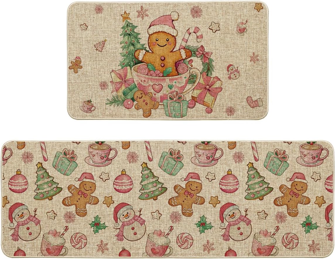 2 Tapetes Navidad 17x29 y 17x47pulg
