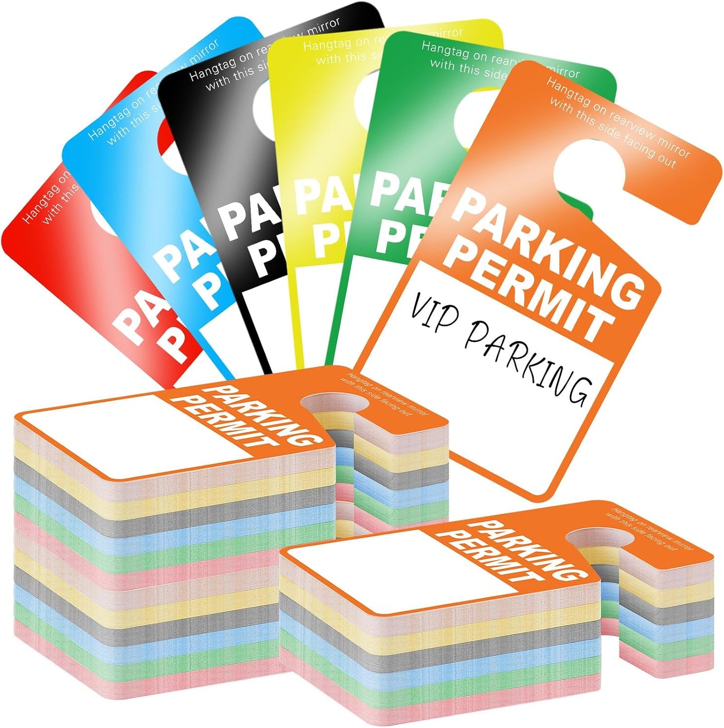 240 Etiquetas Colgantes Estacionamiento 3x5" Plástico